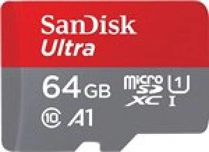 Image of SanDisk Ultra 64GB microSDXC Memory Card + SD Adapter with A1 App Performance Up to 120 MB/s, Class 10, U1