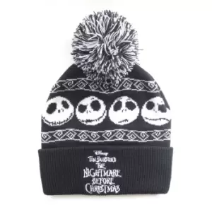 Image of Nightmare Before Christmas Basic Snow Beanie (One Size) (Black/White)