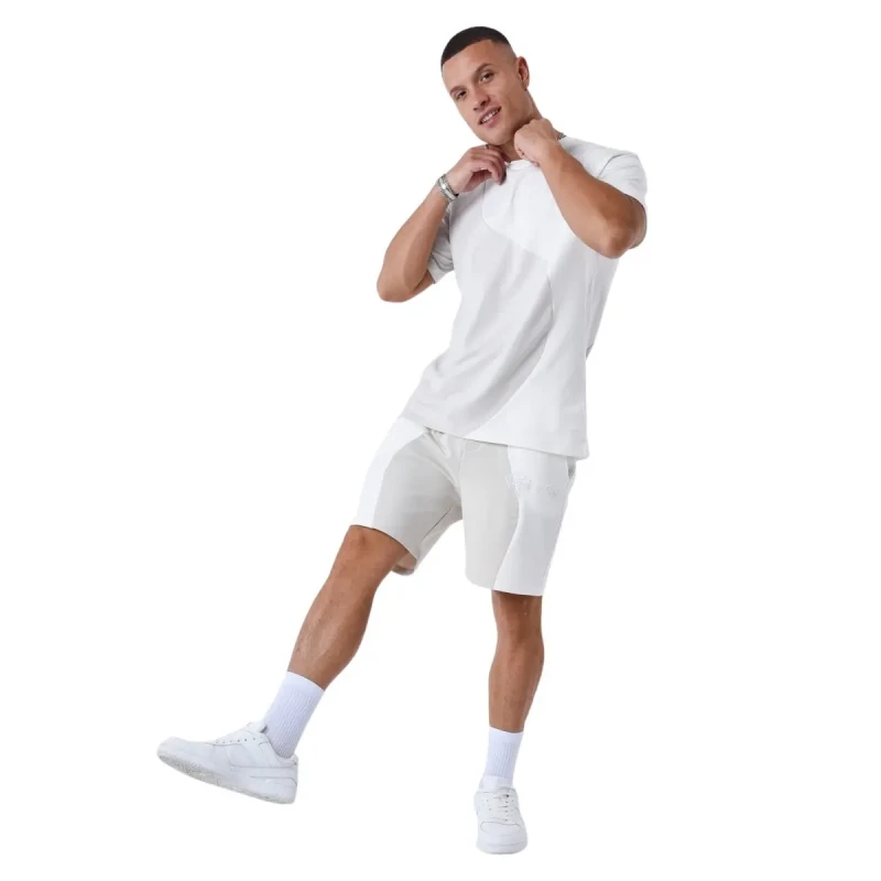 Image of Project X Paris Two-tone wave style shorts Project X Paris Blanc Male S
