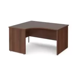 Image of Office Desk Left Hand Corner Desk 1400mm Walnut Top And Panel End Leg Maestro 25