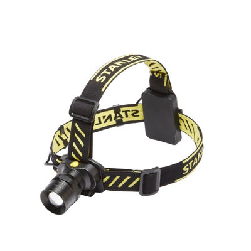 Image of Stanley Battery Powered LED Head Torch with LED Zoom in Black & Yellow
