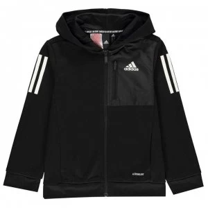 Image of adidas Boys Aeroready Full Zip Track Top Hoodie - Black