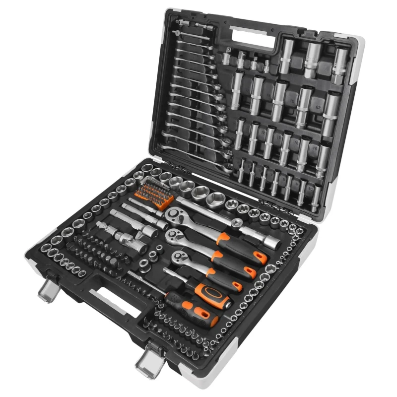 Image of Vonhaus 215Pc Ratchet Socket Set With Drill Bits & Carry Case