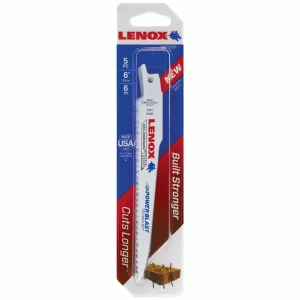 Image of Lenox 6TPI Nail Embedded Wood Cutting Reciprocating Saw Blades 152mm Pack of 5