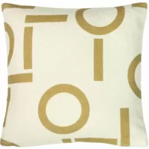 Image of Furn Shearling Circa Geometric Sheared Fleece Cushion Cover, Honey, 43 x 43 Cm