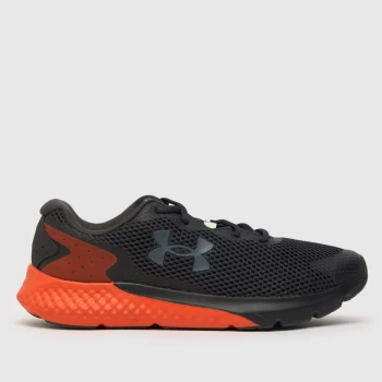 Image of Under Armour Black & Orange Charged Rogue 3 Trainers