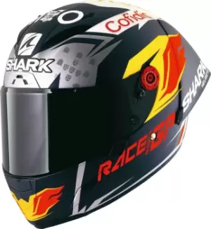 Image of Shark Race-R Pro Gp Replica Oliveira Signature Helmet, blue-silver, Size S, blue-silver, Size S