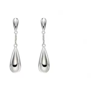 Image of Elements Silver Double Teardrop Earrings E5679