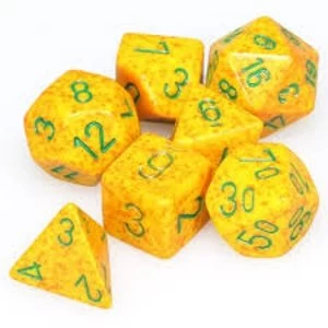 Image of Chessex Speckled Poly 7 Dice Set: Lotus