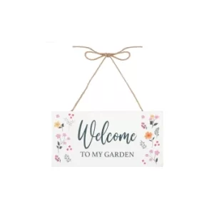 Image of Botanical Welcome to My Garden Hanging Sign