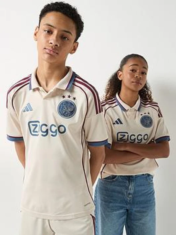 Image of adidas Ajax Third Shirt 2025 2026 Juniors - Cream Male 7 - 8 Years