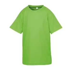 Image of Spiro Chidlrens/Kids Impact Performance Aircool T-Shirt (9-10 Years) (Lime Punch)