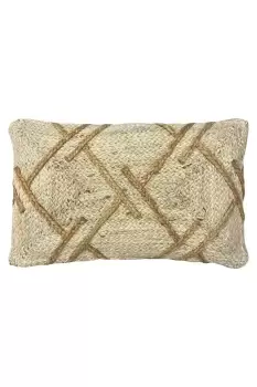 Image of Boda Contrast Braided Jute Woven Cushion