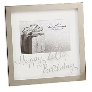 Image of 6" x 4" - Birthdays by Juliana Silverplated Box Frame - 40th