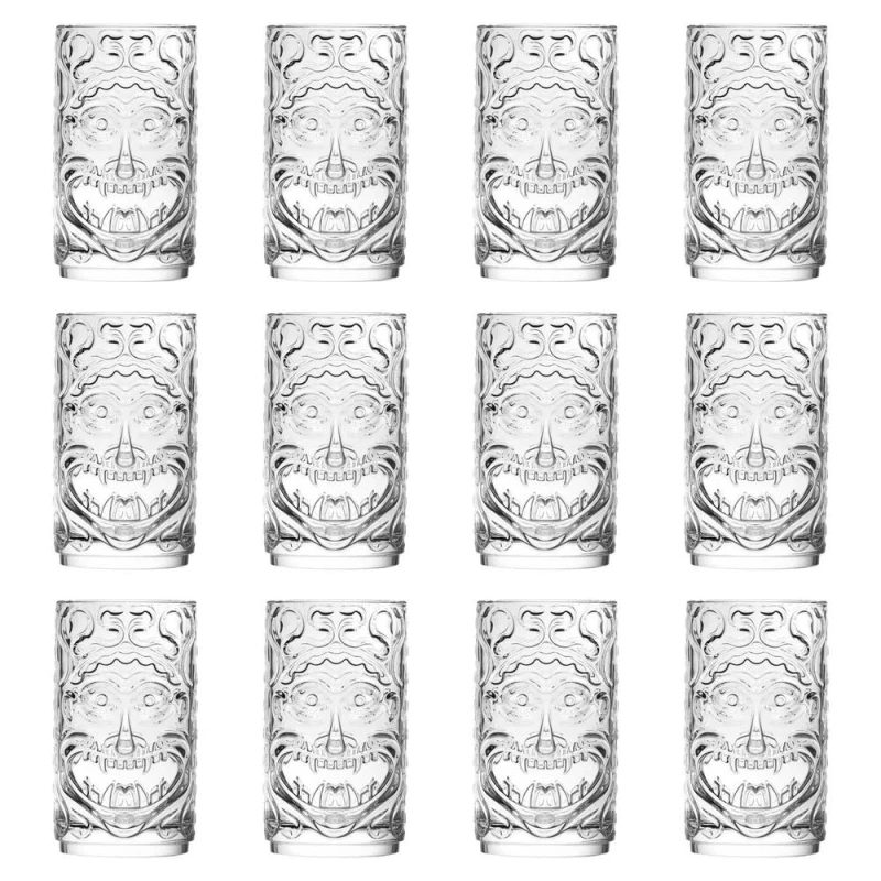 Image of RCR Crystal Tiki Etruria Highball Glasses - 460ml - Pack of 12 in Clear Clear Unisex