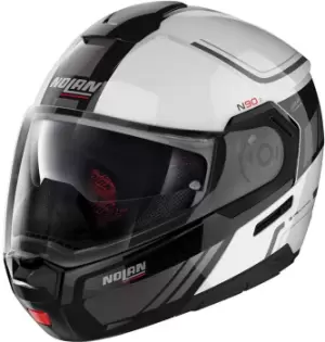 Image of Nolan N90-3 Voyager N-Com Helmet, black-grey-white Size M black-grey-white, Size M