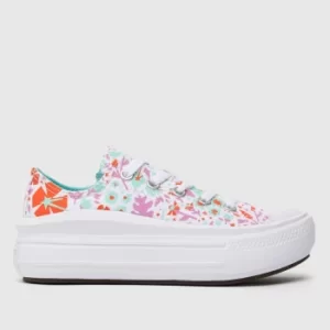 Image of Converse Multi Lo Move Floral Platform Trainers Junior