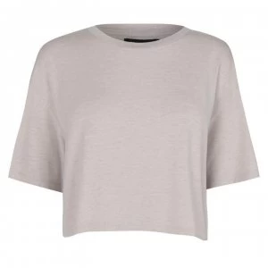 Image of Firetrap Sized Cropped T Shirt - Oat Marl