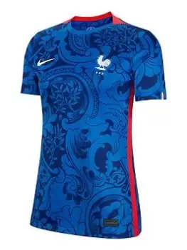 Image of Nike Womens France 22/23 Home S/s Jersey, Navy, Size L, Women