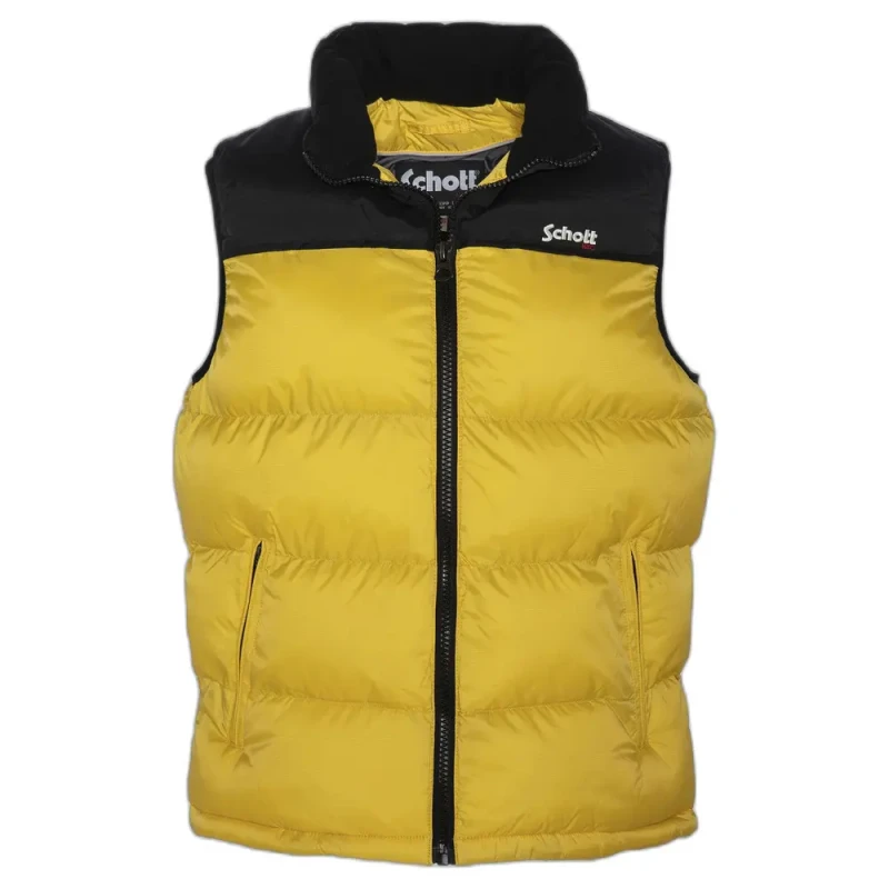 Image of Schott Sleeveless Puffer Jacket Schott Jaune Male M