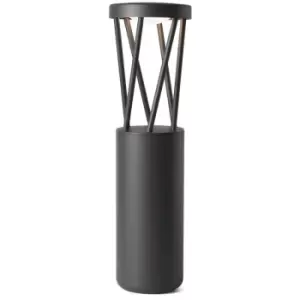 Image of Faro Twist - Outdoor LED Dark Grey Bollard Pedestal Lamp 10W 3000K IP65