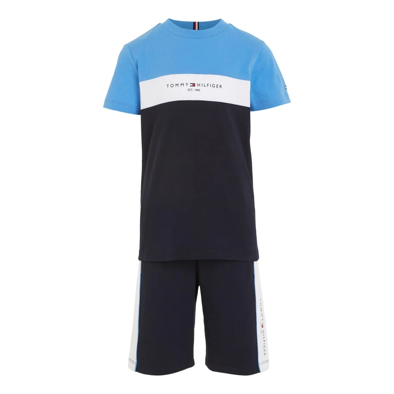Image of Tommy Hilfiger Colour Block Set Juniors Blue Spell male 8Y