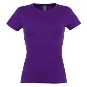 Image of SOLS Womens/Ladies Miss Short Sleeve T-Shirt (M) (Dark Purple)