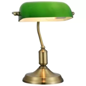 Image of Kiwi Table Banker Lamp Brass, 1 Light, E27