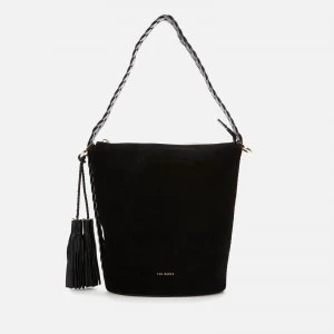 Image of Ted Baker Womens Poilly Braided Strap Bucket Bag - Black