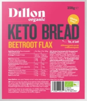 Image of Dillon Organic Beetroot Flax Keto Bread 250g