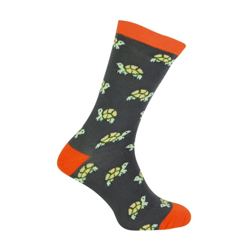 Image of Mr Heron Mr Heron Men Animal Patterned Soft Breathable Bamboo Novelty Socks in Pale Grey Size: 6-11 Pale Grey 6-11 Male 5019041199524