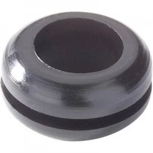 Image of HellermannTyton HV1215 PVC BK N1 Cable grommet Terminal max. 6mm PVC Black