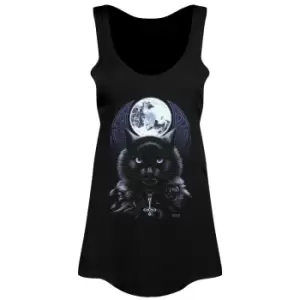 Image of Requiem Collective Ladies/Womens The Bewitching Hour Floaty Tank (Medium (UK 10-12)) (Black)