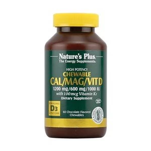 Image of Natures Plus CalMagVit D3 with Vitamin K2 Chewables 60 capsules Vanila Flavour