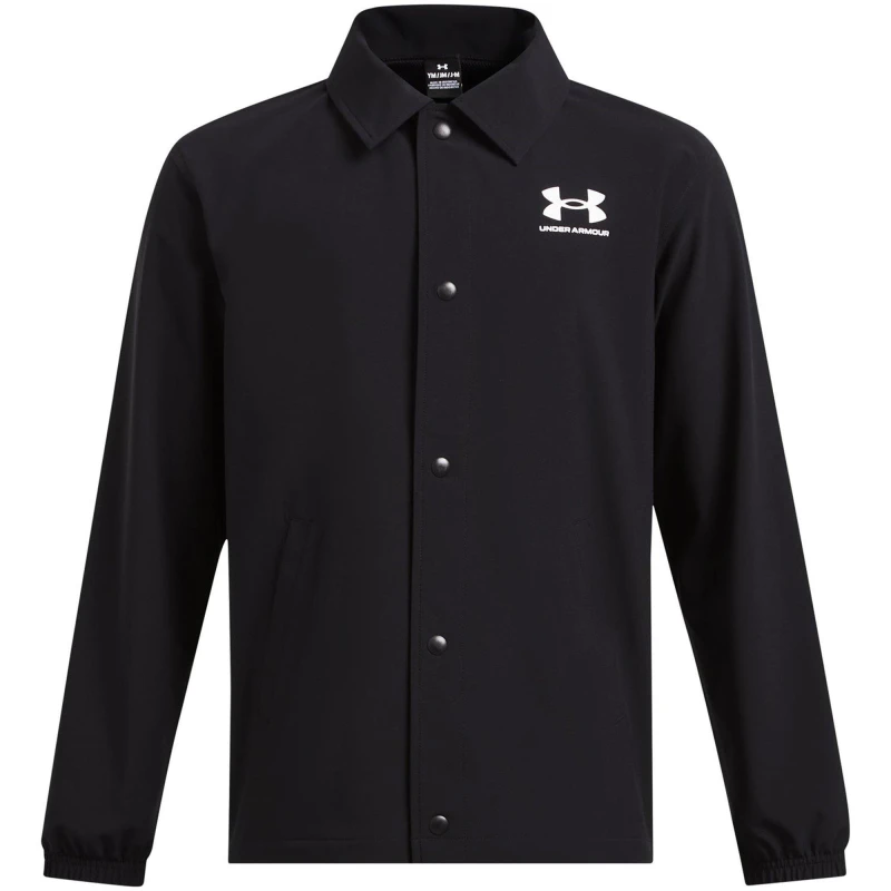 Image of Under Armour Armour Ua B Icon Woven Coach Jkt Jacket Boys - Black 11 - 12 Years