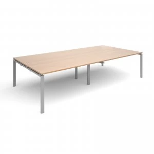 Image of Adapt II rectangular Boardroom Table 3200mm x 1600mm - Silver Frame b