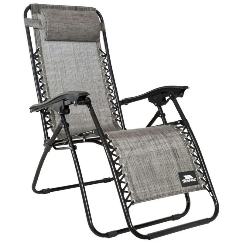 Image of Trespass Trespass Glenesk Folding Garden Chair in Grey Grey One Size Unisex 5063300692349
