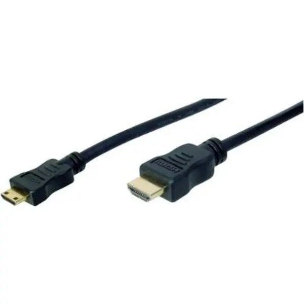 Image of Digitus HDMI Cable HDMI-A plug, HDMI-Mini-C plug 2m Black AK-330106-020-S gold plated connectors HDMI cable AK-330106-020-S
