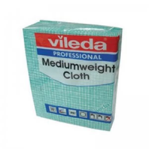 Image of Vileda Green Medium Weight Cloth (Pack of 10)