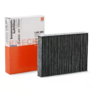 Image of MAHLE Original Pollen Filter RENAULT,FIAT,OPEL LAK 686 0006000620027,6000620027,95517359 Cabin Filter,Cabin Air Filter,Filter, interior air 2727900Q0A