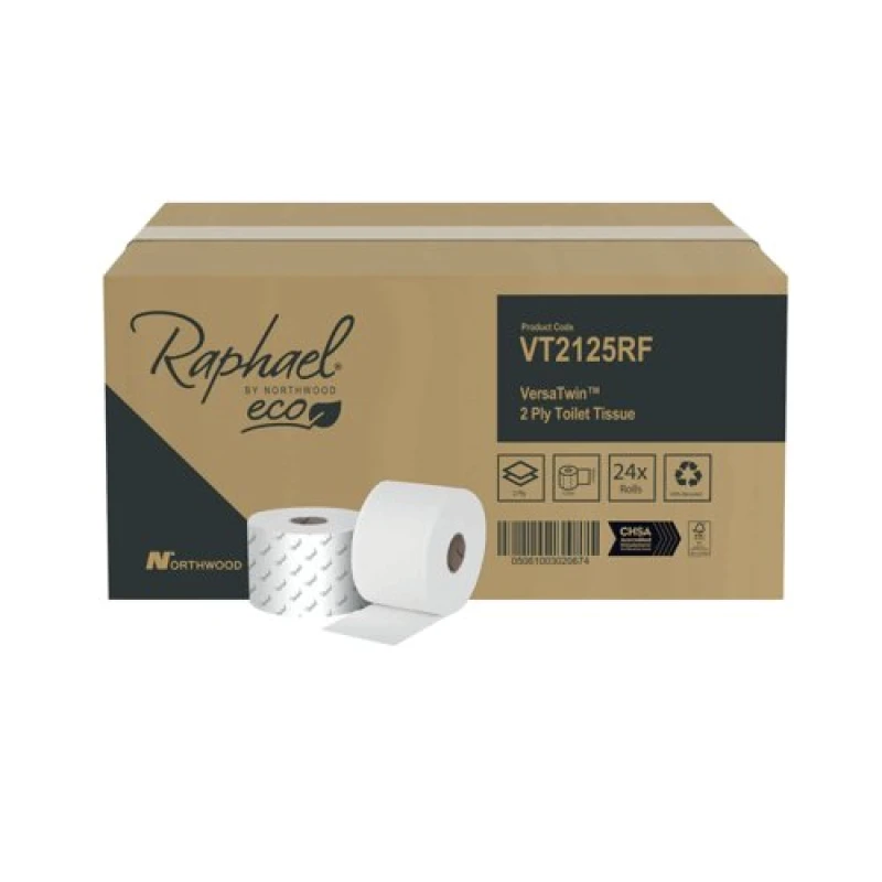 Image of Raphael VersaTwin Toilet Roll 2-Ply (24 Pack) VT2125RFDS