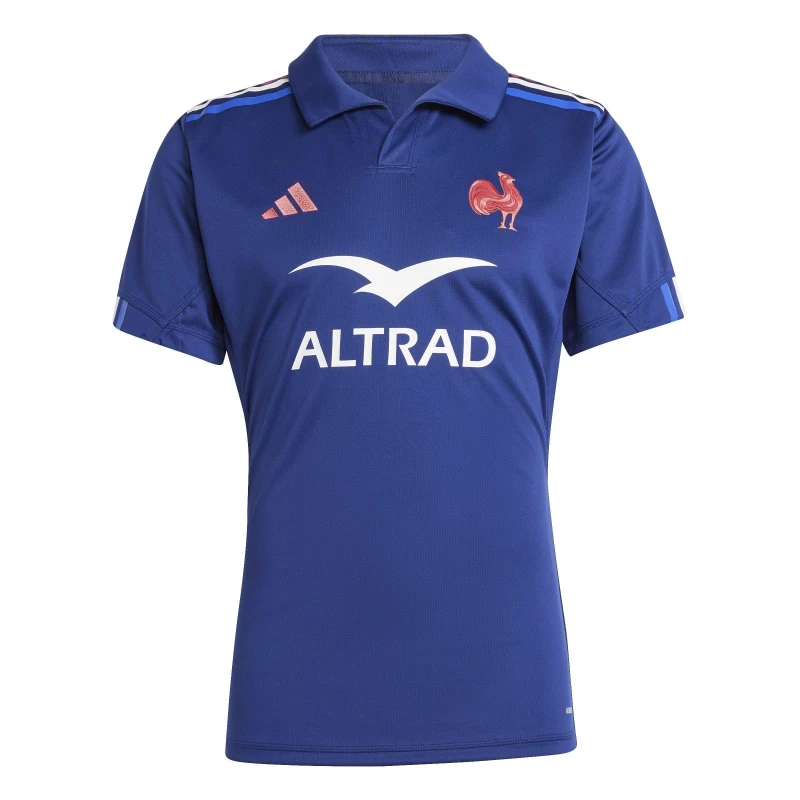 Image of adidas France Rugby Home Performance Shirt 2024 Adults - Blue Blue S