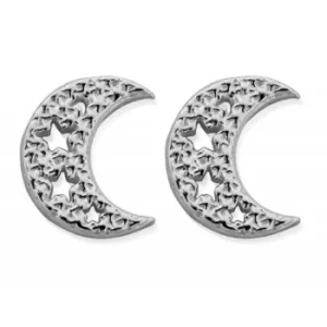 Image of ChloBo SEST3076 Women's Starry Moon Stud Earrings