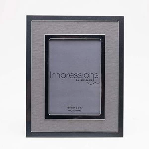 Image of 5" x 7" - Silver Plated Photo Frame with Grey Linen Insert