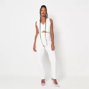 Image of Missguided Tall Tailored Cigarette Trousers - White