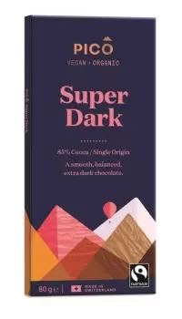 Image of Pico Pico Organic Super Dark Chocolate (80g) (2 minimum)