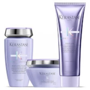 Image of Kerastase Blond Absolu Ultra Violet Shampoo, Masque and Conditioner Trio