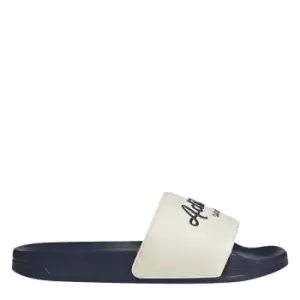 Image of adidas Adilette Shower Slides Unisex - Wonder White / Shadow Navy / S