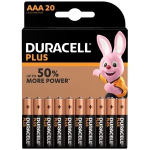 Image of Duracell Plus Power AAA Batteries - 20 Pack