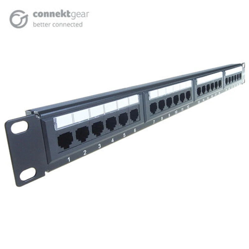 Image of CONNEkT Gear connektgear 24 Port Patch Panel (Cat5e) IDC Punch Down 19" 90-0060